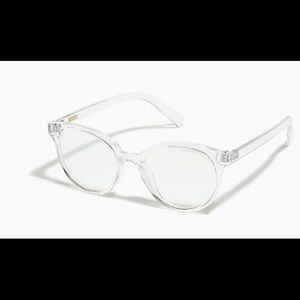 JCrew Round Blue Light Glasses. Clear frame.